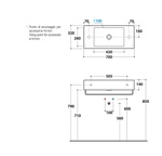 Раковина подвесная 70x32 Globo Classic SCR70.BI - фото2