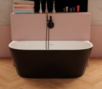 Ванна Frank F6163 White/Black пристенная- фото