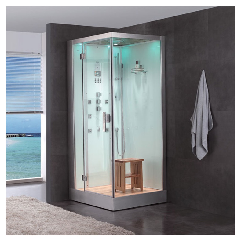 Гидромассажная кабина  EAGO DZ960 F8 1000x900x2400мм левая БЕЛОЕ СТЕКЛО