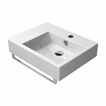 GSI Kube Раковина подвесная 60x47 с 1 отв под смеситель, чаша спава, цвет белый