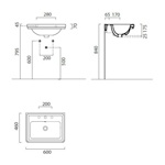 GSI Classic Раковина с переливом 60*46cм с 1 отв. под смеситель, цвет белый- фото2