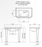 Раковина Sanitan Empire 92x56 на подстолье из дерева- фото2