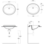 Раковина встроенная Simas Arcade 61см - фото2