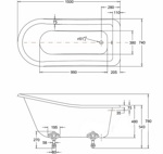 Ванна Burlington Slipper 150х75 - фото3