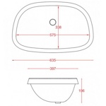 Artceram PLETTRO INCASSO Раковина встраиваемая на столешницу 63х40 см, без отв под смеситель, со слив переливом, цвет белый.- фото3
