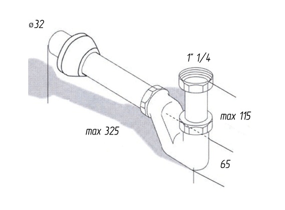 CИФОН ДЛЯ РАКОВИНЫ ML.RIC-10.100 - фото2