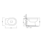 TW Bristol Унитаз приставной с высоким бачком бронза- фото4