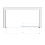 Душевое ограждение в проем Vegas ZP 100 белый профиль- фото3