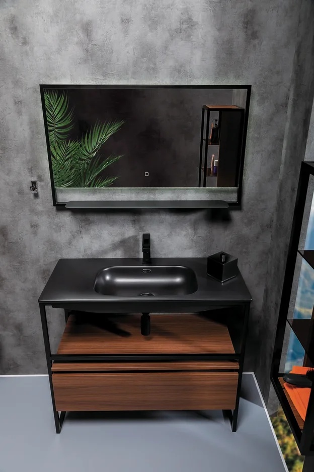 Мебель для ванной комнаты Armadi Art Loft 100 см black
