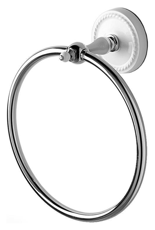 Devon DOROTHY кольцо полотенцедержатель настенный, держатель цвет: хром/белый