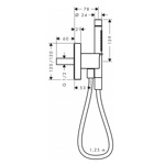 Душевой набор ручного душа Axor Porter unit   - фото3