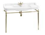 Раковина 120 см Burlington Edwardian B19 1TH+T51 GOLD на 1 или 3 отверcтия с золотым подстольем- фото