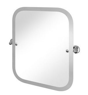 Прямоугольное поворотное зеркало Burlington A40CHR с закругленными углами,хром