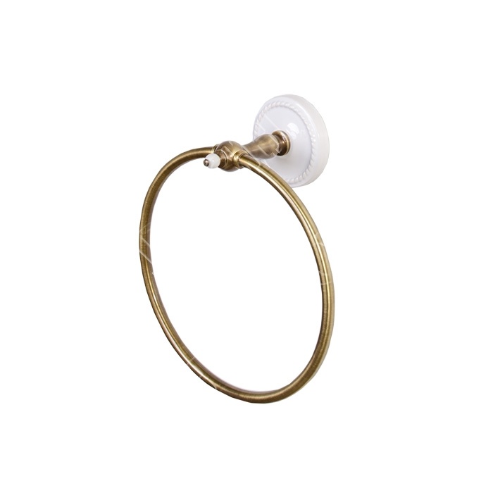 Devon DOROTHY кольцо полотенцедержатель настенный, держатель цвет: бронза/белый