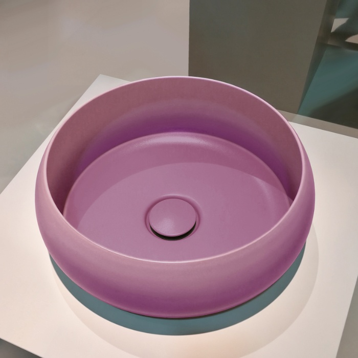 BETTECraft Раковина-чаша на столешницу круглая , 35х35х12 cм, без отв. под смеситель и перелива, цвет сиреневый 124