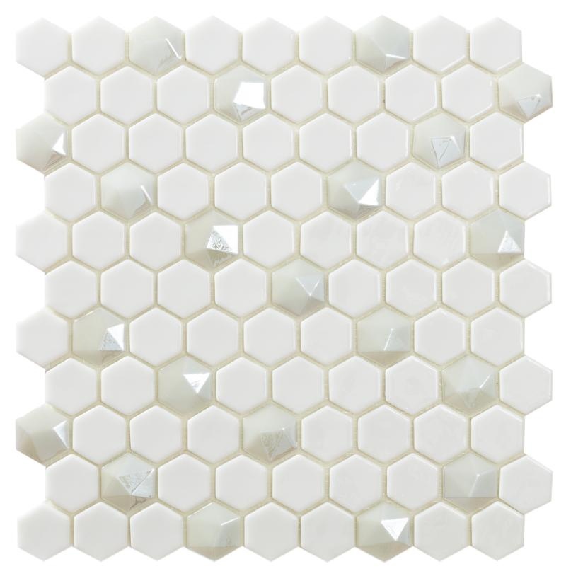 Стеклянная мозаика Hex Colors № 100/Diamond 350D, Hexagon
