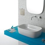 Раковина накладная 55x37 Globo Genesis GE044.BI - фото