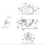 Унитаз подвесной 37x55 Globo Genesis GES02.BI - фото2