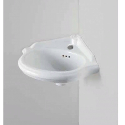 AZZURRA JUBILAEUM раковина угловая со спинкой 35*35см c 1 отв. под смеситель, цвет белый- фото3