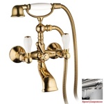 Palazzani Porter Color смеситель для ванны\душа хром/ручки сваровски- фото