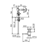 Palazzani Adams смеситель для биде с донным клапаном хром- фото2