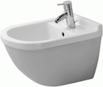 Duravit Starck 3 Биде подвесное 540х360 мм, с 1 отв под смеситель, крепления Durafix, (без инсталл крепление 006500), цвет белый- фото