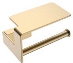 Boheme Держатель туал.бумаги с полкой Q, MattGold- фото