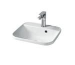 Artceram Gio Evolution Раковина подвесная 40х40 см, с 1 отв под смеситель, с переливом, цвет белый- фото