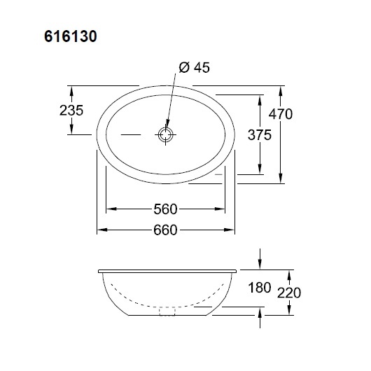 Умывальник встраиваемый Villeroy&Boch Loop&Friends, 61613001, 56x37,5- фото2