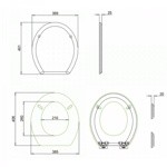 Сиденье на унитаз Arcade, цвет Чёрный глянцевый, НИКЕЛЬ- фото4