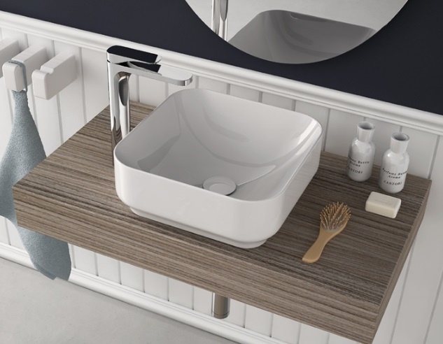 Artceram Gio Evolution Раковина накладная квадратная 40х40 см, без отв под смеситель, цвет белый