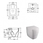 Унитаз приставной Galassia Midas 8961- фото3