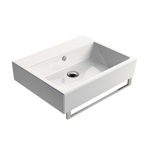 GSI Kube Раковина накладная/подвесная без перелива 60х47хh13см, с 1 отв. под смеситель, цвет белый- фото