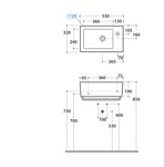 Раковина подвесная 53x32 Globo Classic SA012.BI- фото2
