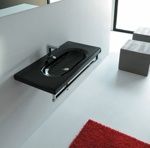 Artceram Blend Раковина c 1отв., 106x45см, цвет черный- фото