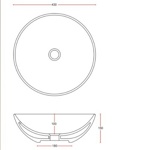 Althea Kassel раковина накладная 43x43 h.15- фото4