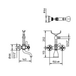 Palazzani Adams color смеситель для ванны бронза/медь- фото2