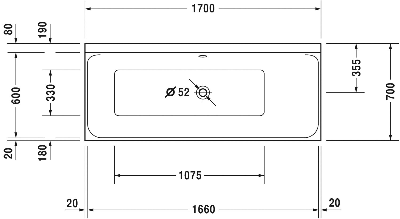   Duravit P3 Comforts 700374 170x70