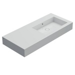 GLOBO Incantho Раковина с крылом слева/справа, накладная (1160х510 мм) без отверстия под смеситель, цвет: Bianco- фото