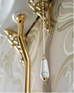 Sbordoni Palladio Унитаз 43х36см, с высоким бачком, слив в пол/стену , фурнитура: мат. бронза, цвет: белый- фото2