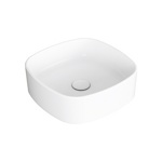 SIMAS Folio Раковина квадратная накладная 40x40x13 см, без отв под смеситель, цвет: белый- фото