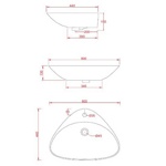 Artceram PLETTRO Раковина накладная на столешницу 60х44 см, с с 1 отв под смеситель, со слив переливом, цвет белый.- фото3