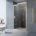 Душевое ограждение в проем Vegas ZP 100 золотой профиль- фото