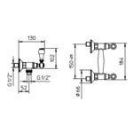 Palazzani Porter смеситель для душа хром- фото2