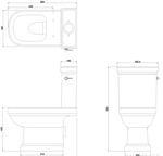 Унитаз-моноблок Burlington Riviera RIV11+RIV10 напольный- фото2