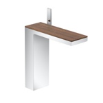 Axor MyEdition Смеситель для раковины, на 1 отв., излив 245мм, со сливным гарнитуром, цвет: хром/черный орех- фото