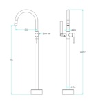 Смеситель напольный Boheme 389-В черный+золото- фото2