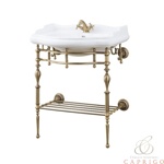 Консоль Caprigo KR'7 опоры на пол, с полкой бронза- фото