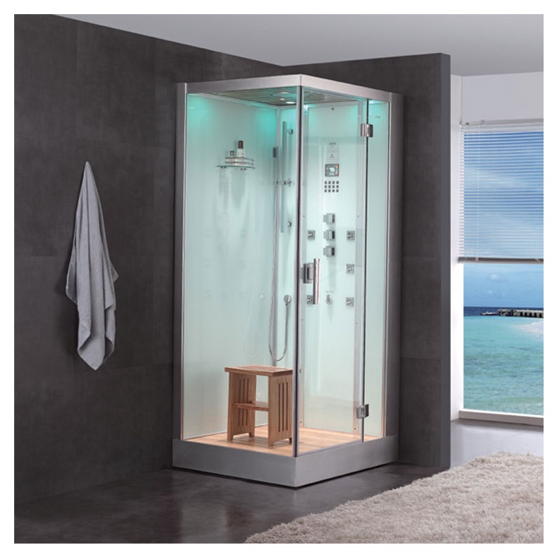 Гидромассажная кабина  EAGO DZ960 F8 1000x900x2400мм правая БЕЛОЕ СТЕКЛО- фото