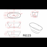 Ванна Frank F6115  White отдельностоящая.- фото5